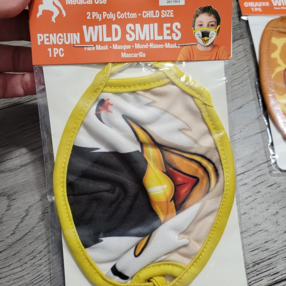 3 New Wild Smiles kids masks